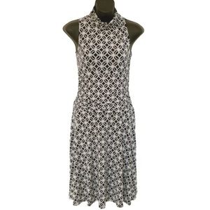 Reitmans White/Blk Stretch Sleeveless Dress- SzXS